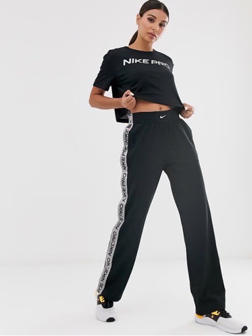 Nike Pro Black Tear Away Button Trouser Sweat Pants Size Large
